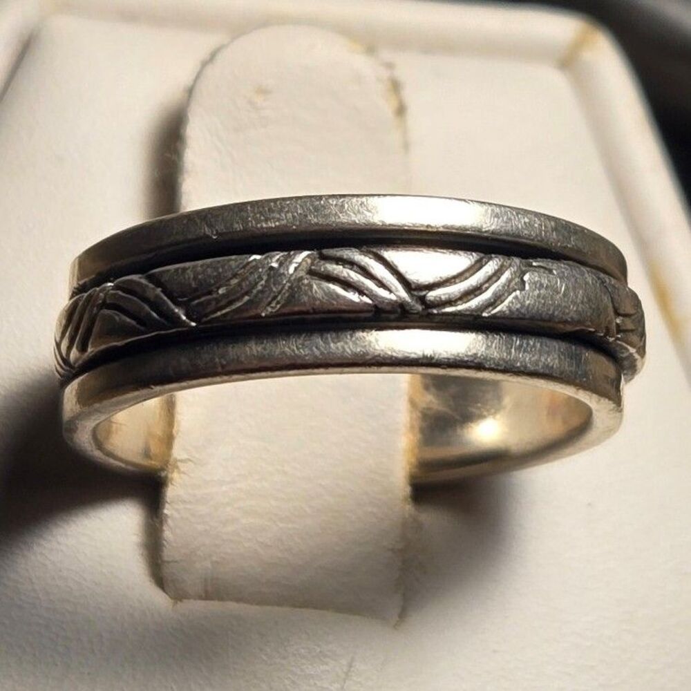 Fidget Band Vintage Sterling Silver Sz 5.5
